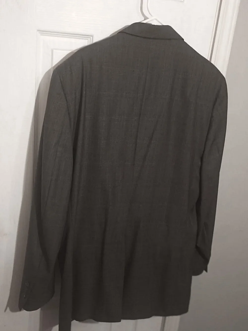 Joseph A. Bank Men Grayish Brown Plaid Glen 2 Piece Suit  42L
